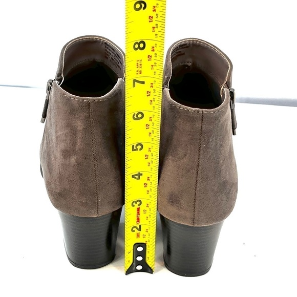 Style & Co. Masrinaa Double Zip Booties Women’s 8M Faux Suede taupe brown - Picture 5 of 10